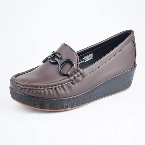 Mocassin compense pour femme 013 marron